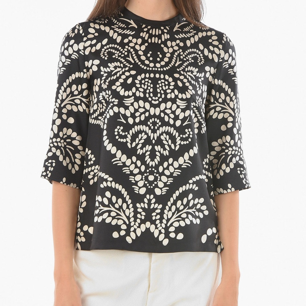 Max Mara Alfonso top in black/white